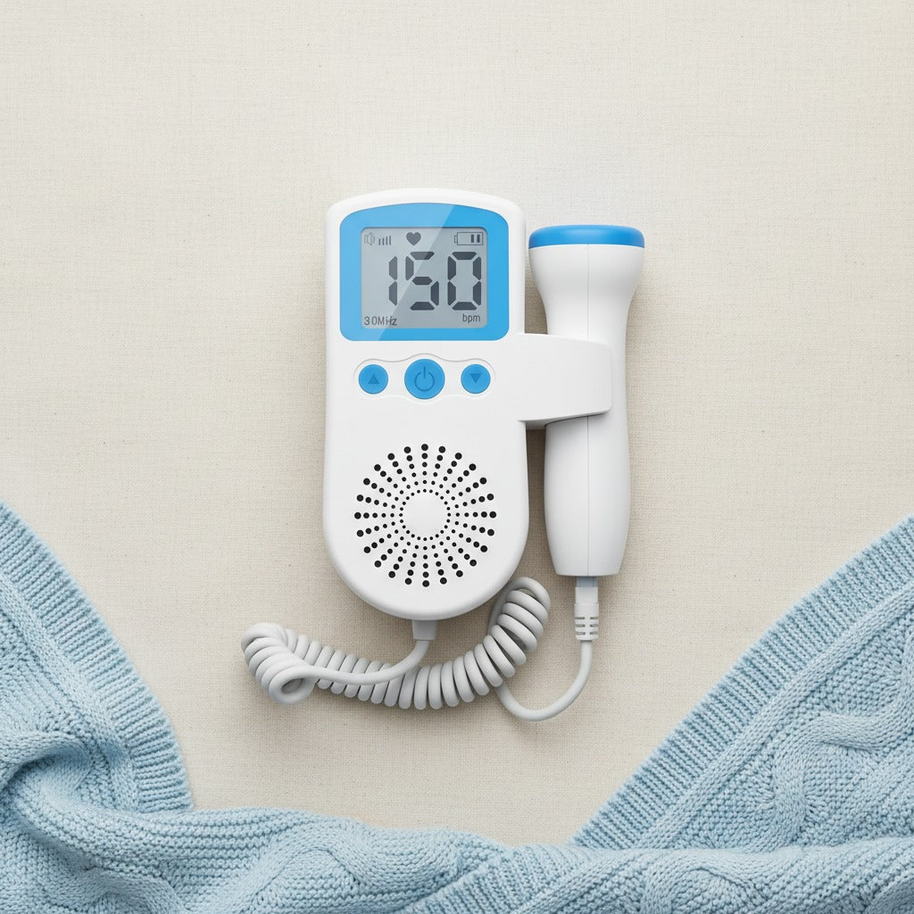 Digital baby heartbeat monitor with clear LCD display for home pregnancy use