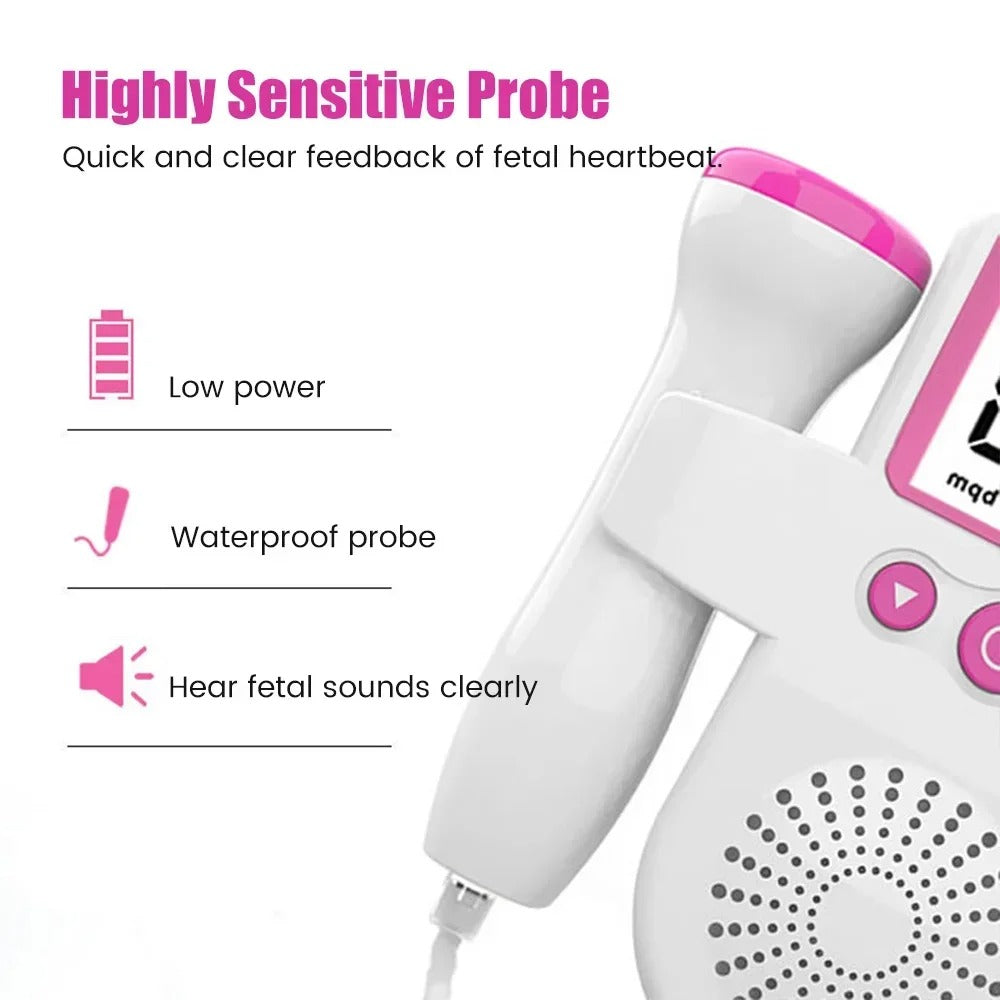 High sensitivity probe for baby heartbeat listener device