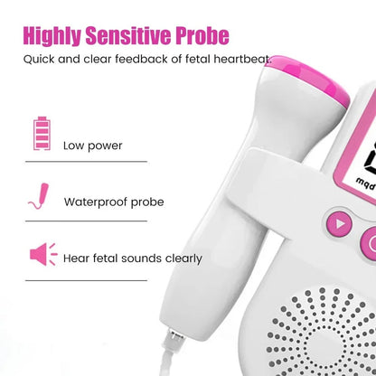 High sensitivity probe for baby heartbeat listener device
