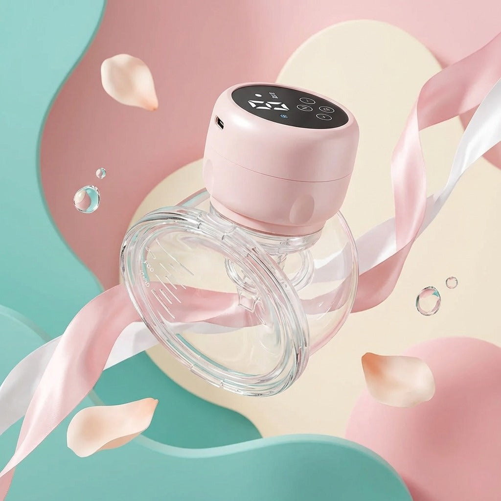 Lightweight wearable breast pump with portable design for home and travel use

